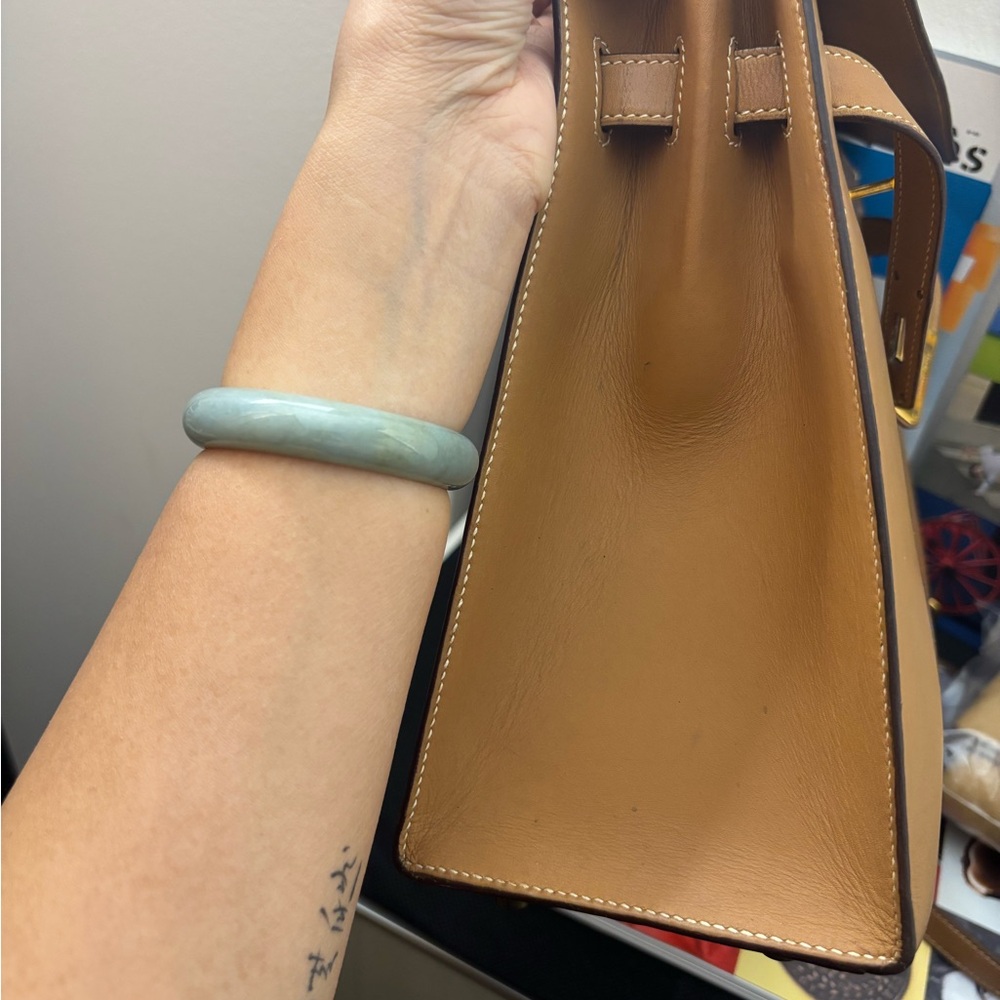 Hermes box calf sellier 32cm Natural Kelly - Picture 7 of 12